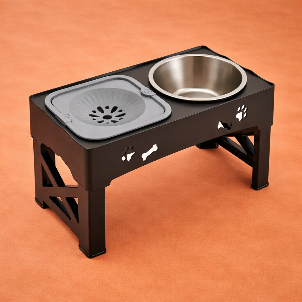 Adjustable Stainless Steel Pet Dog Bowl
