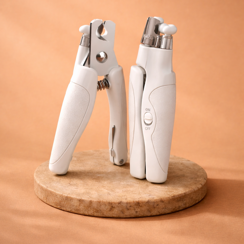 Pet nail clipper with LED light